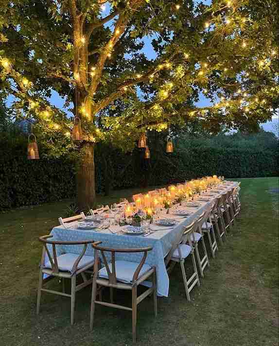 Garden Fairy Light Dinner