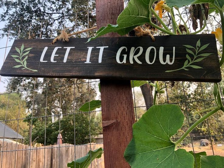 “Let It Grow” Vegetable Garden Sign