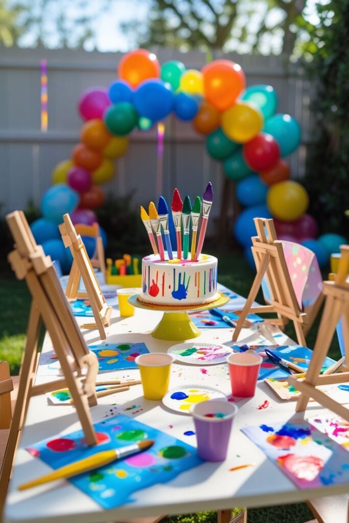 Outdoor Art Party Birthday