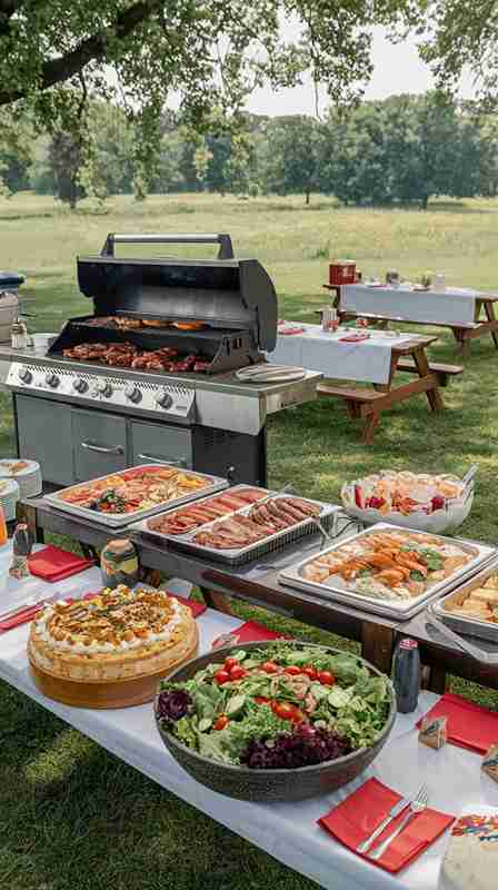 Outdoor Barbecue Birthday Gathering