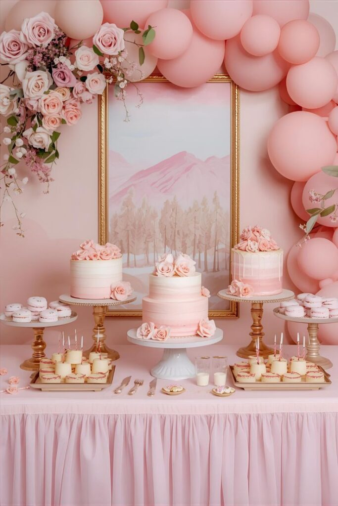 Pastel Dessert Table Setup