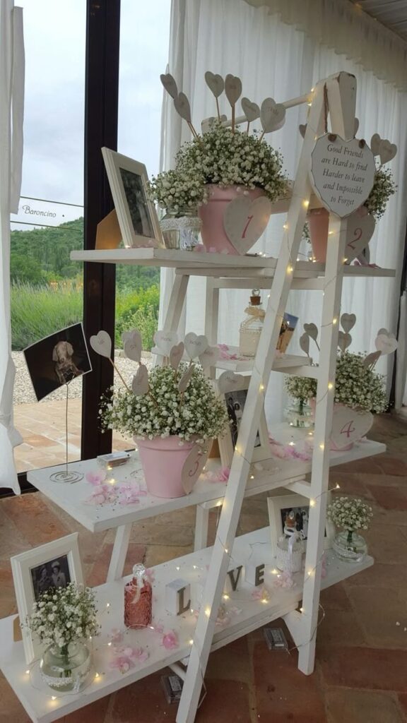 Pastel Ladder Display Decor