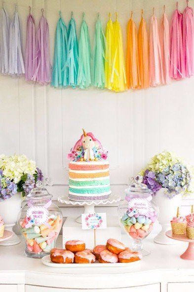 Rainbow Unicorn Decoration Party