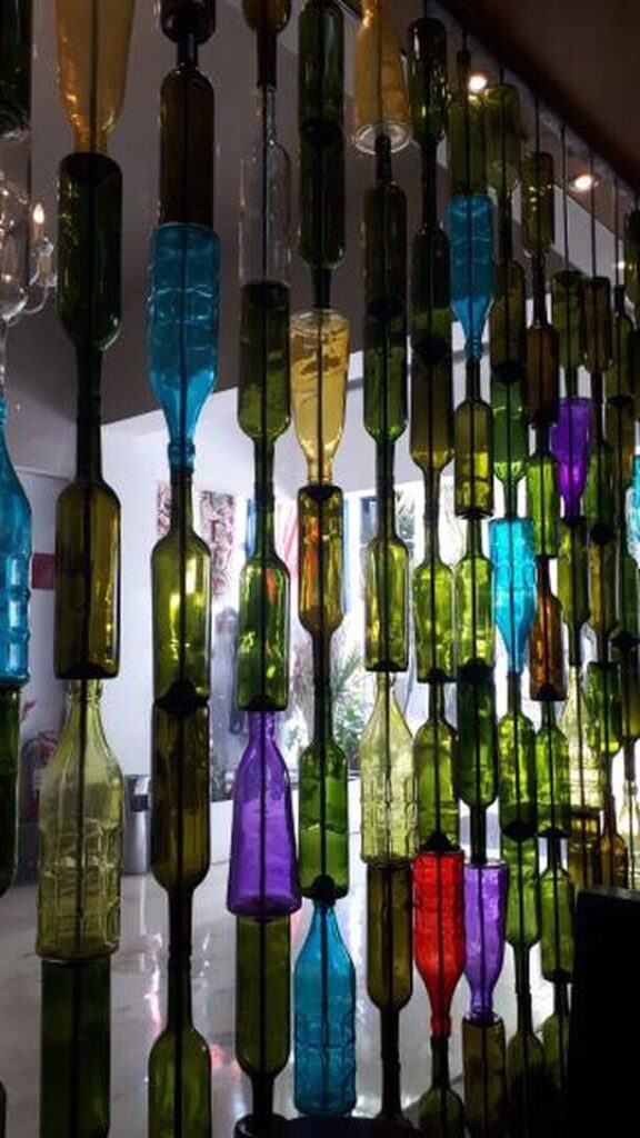 Recycled Bottle Decor Backdrop