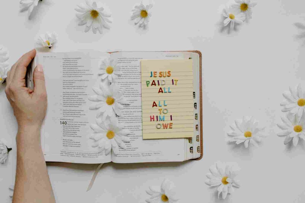 Scripture Art with Floral Elements
