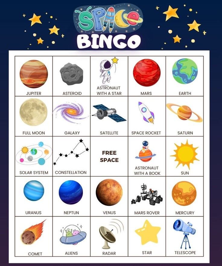 Space Bingo Fun