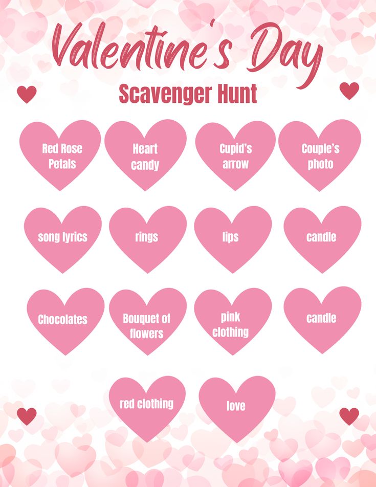 Valentine Scavenger Hunt