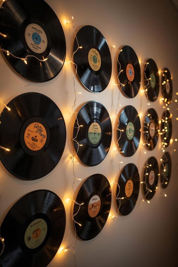 Vinyl Record Music Theme Backdrop