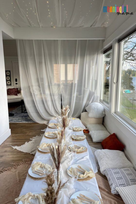 White Wonderland Indoor Picnic