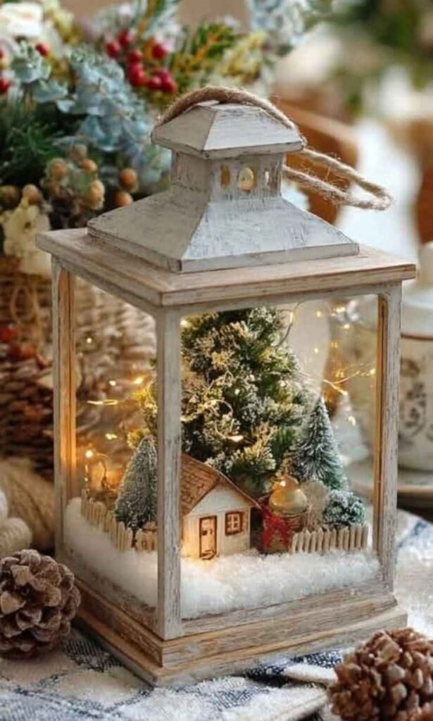 Winter Woodland Scene Lantern