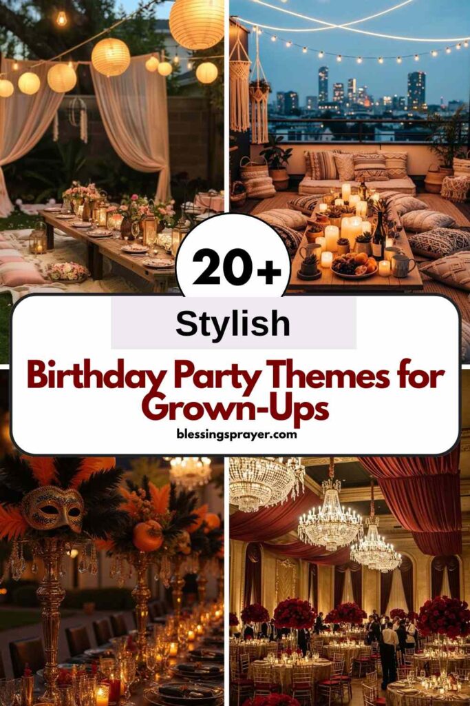 Birthday Party Themes for Grown-Ups