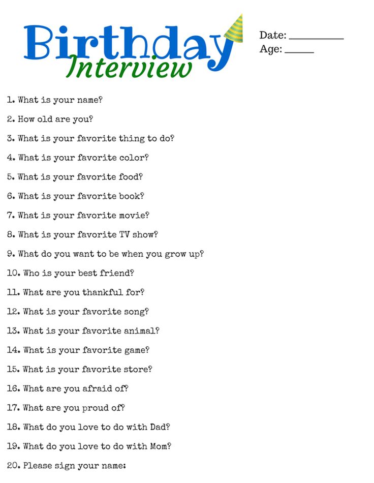 Birthday Star Interviews