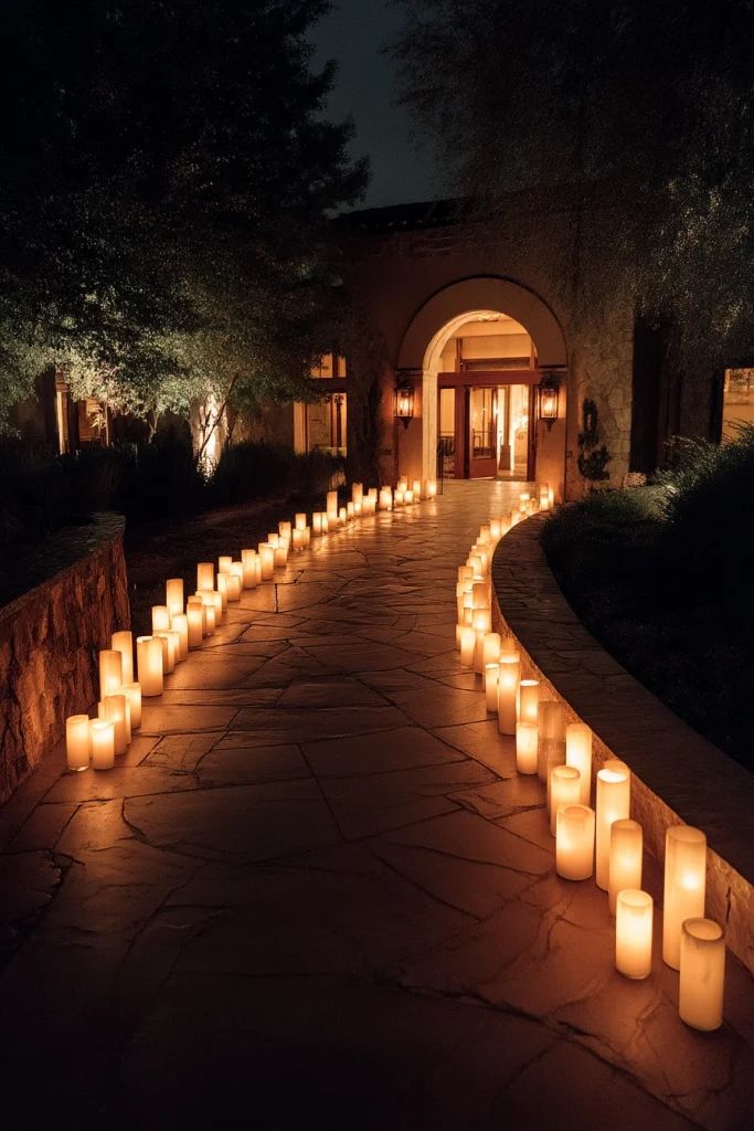 Candlelit Pathway Entrance