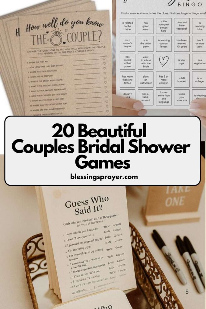 Couples Bridal Shower Games