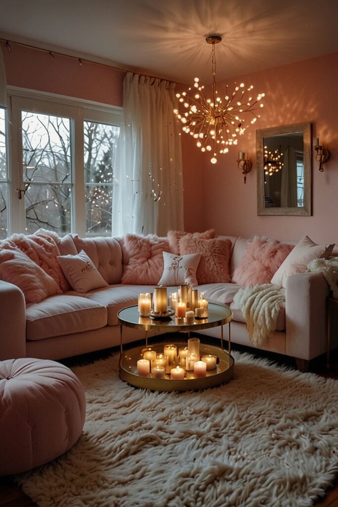 Cozy Pink Lounge Setup