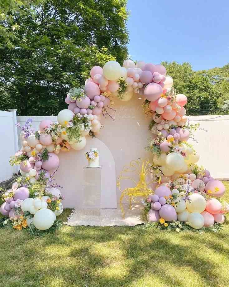 Floral Pastel Balloon Decor Party