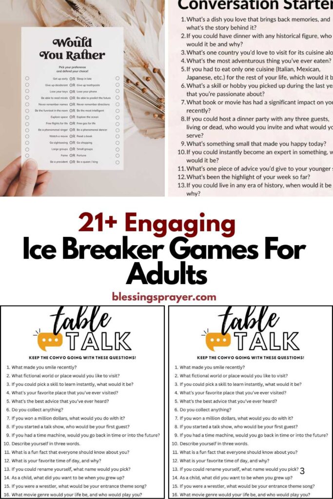 Ice Breaker Games For Adults