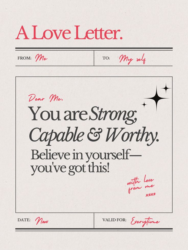 Love Letters to Yourself Board