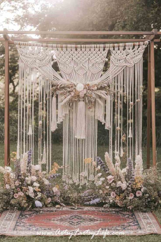 Macramé Backdrop Lounge