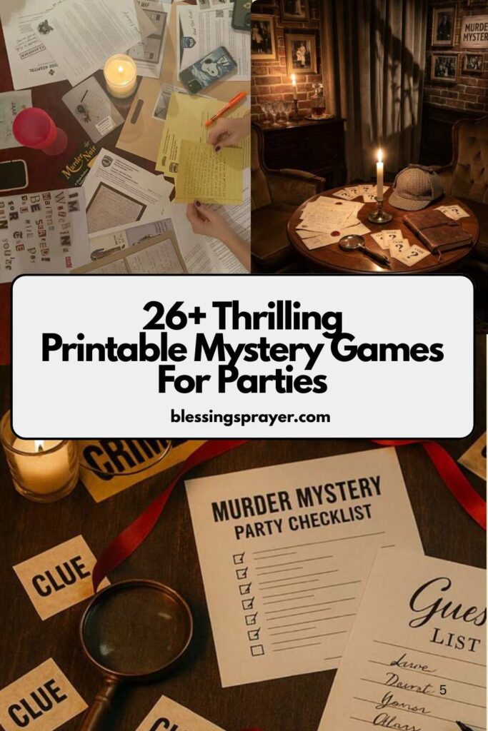 Printable Mystery Games For Parties