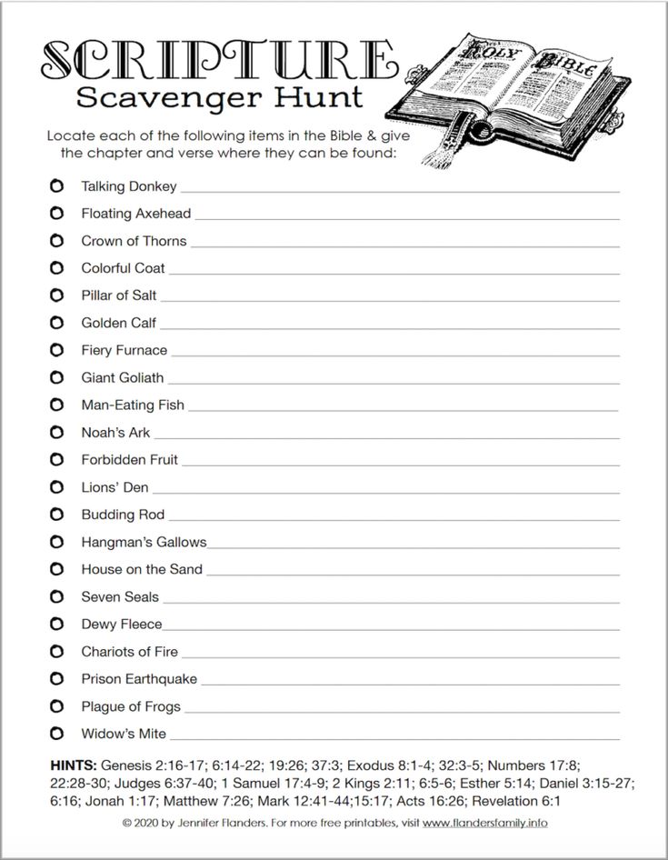 Scripture Scavenger Hunt