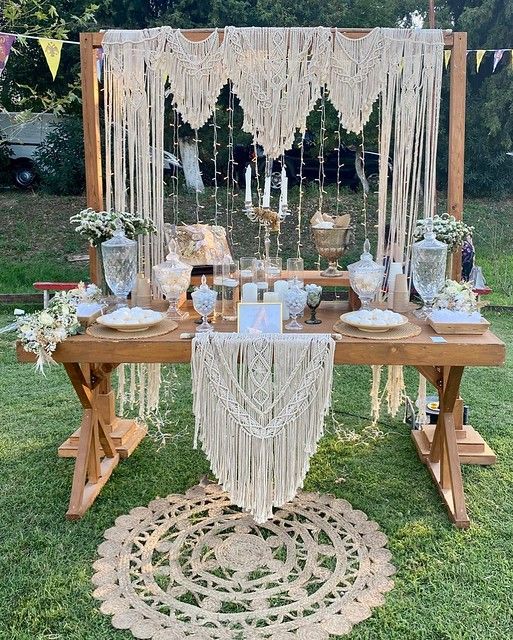 Macramé Cake Table Skirt