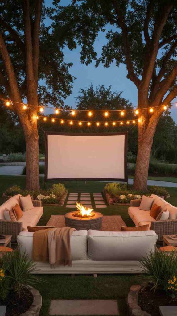 Backyard Movie Moment