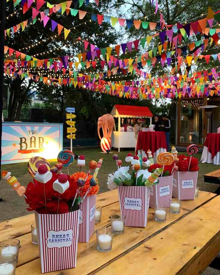 Carnival-Themed Backyard Party