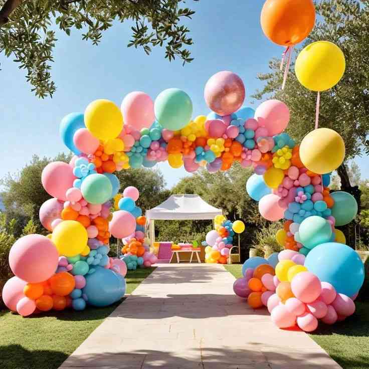 Colorful Balloon Welcome Arch