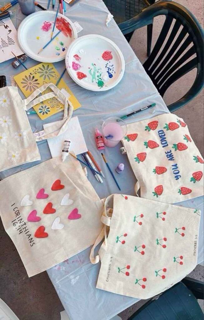 DIY Painted Tote Bags