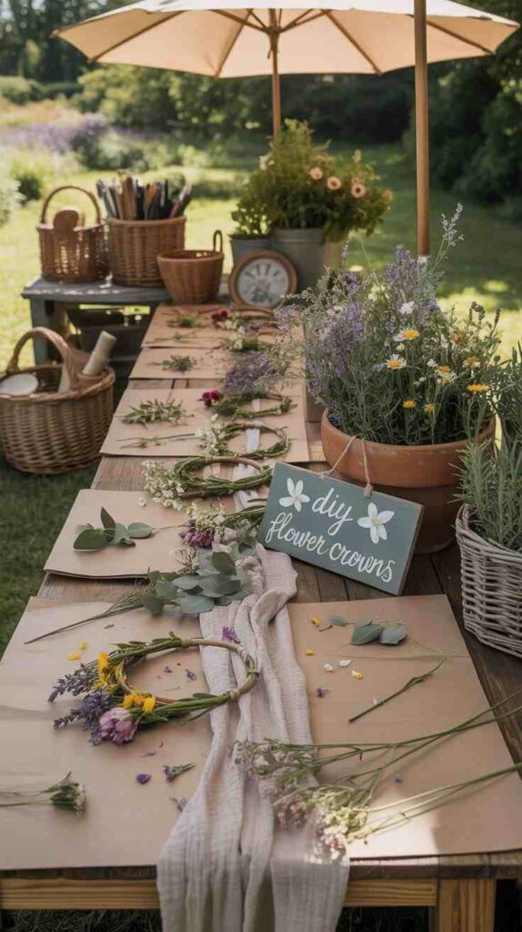 Flower Crown Making Station