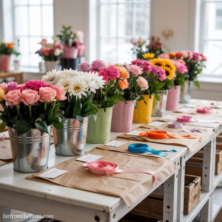 Paper Flower Bouquet Bar