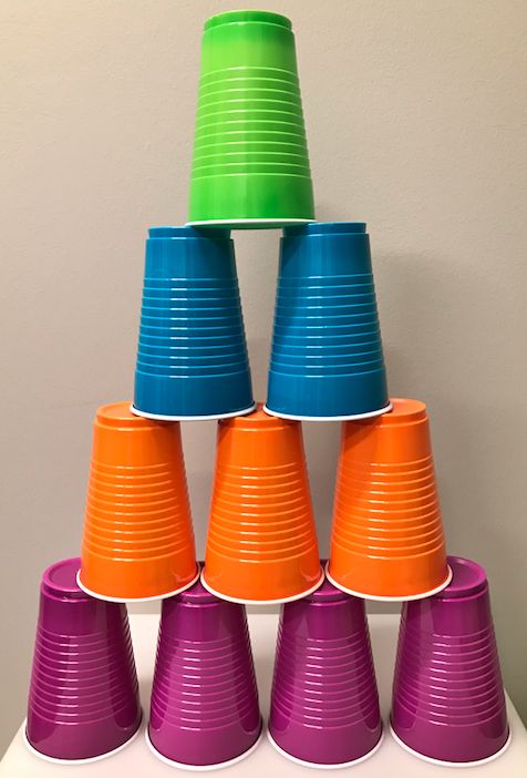 Pastel Cup Stack Race