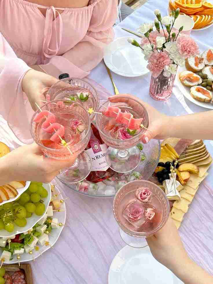 Pastel Drink Bar Picnic