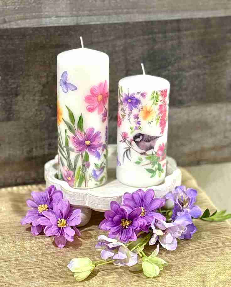 Spring Scented Candle Decorating