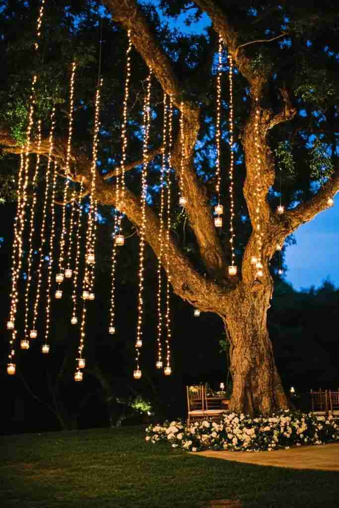 String Lights in Trees
