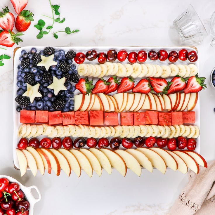 American Flag Fruit Platter