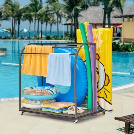 Poolside Towel Basket Display
