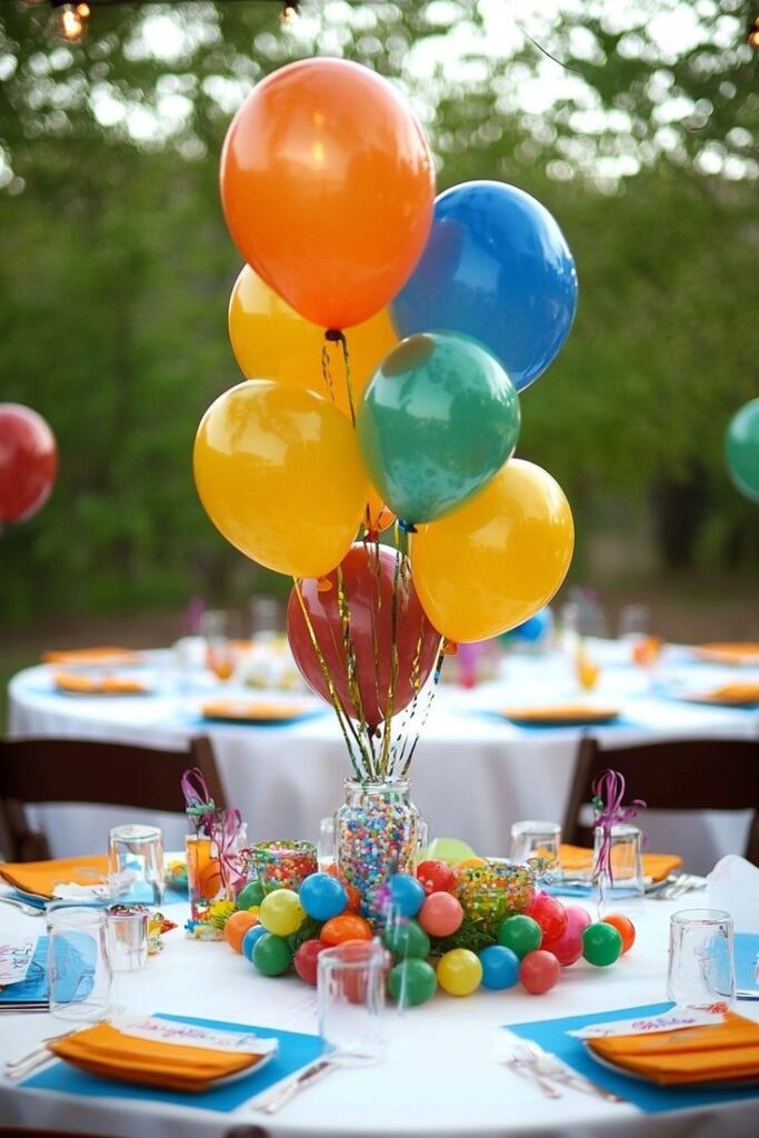 Colorful Balloon Decor Setup