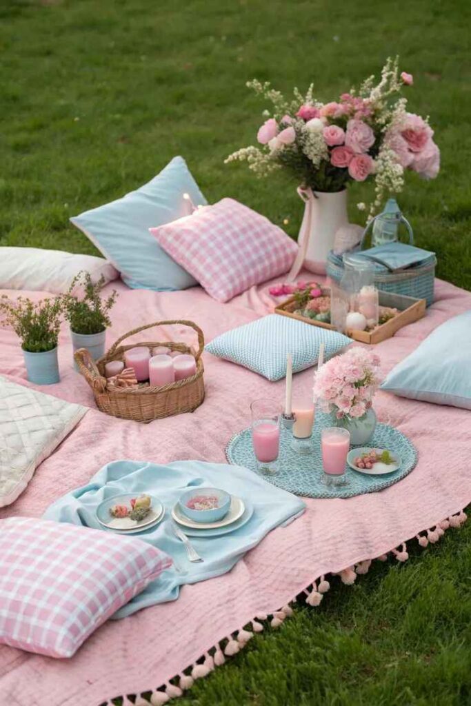 Cozy Blanket Picnic Setup
