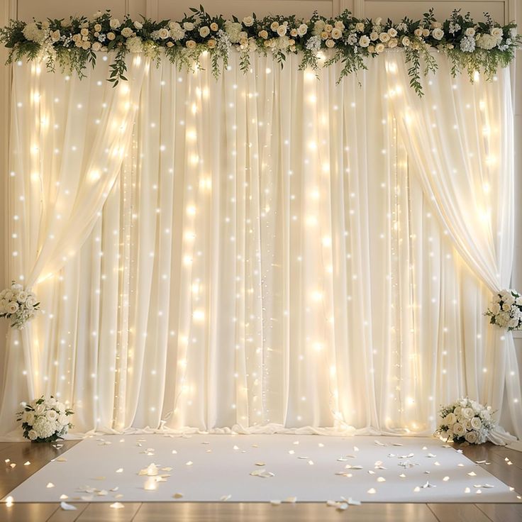 Curtain Light Backdrop Setup