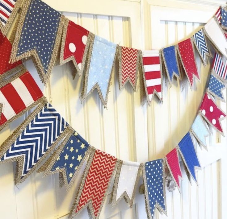 DIY Flag Banner Wall