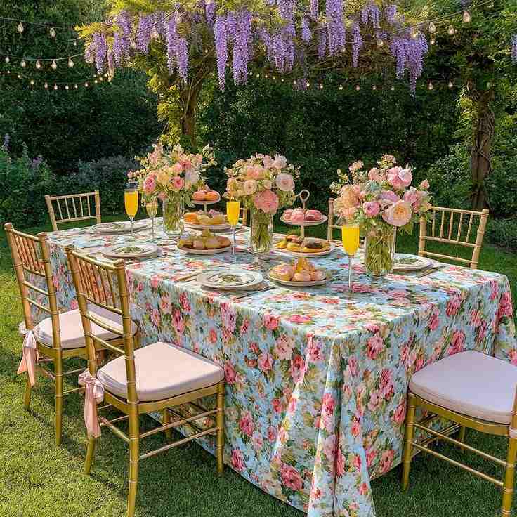 Floral Brunch Table Setup