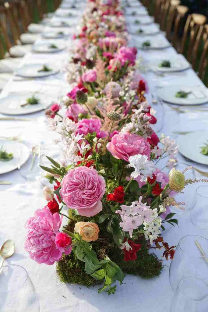 Floral Runner Table Decor