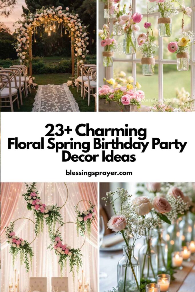 Floral Spring Birthday Party Decor Ideas