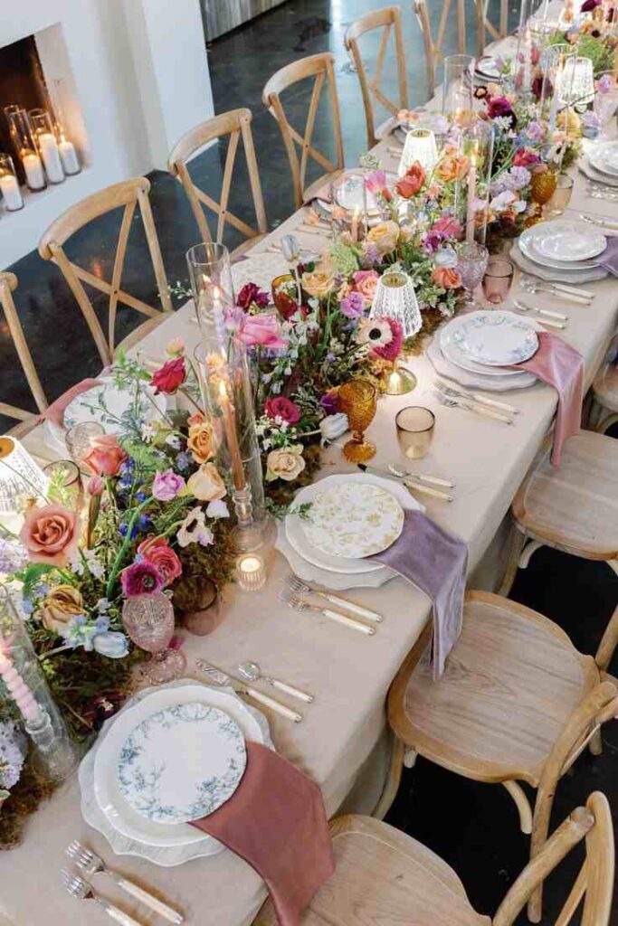 Floral Table Setup