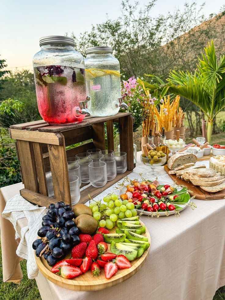 Garden Snack Bar Setup
