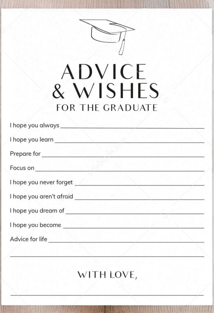 Graduation Advice Cards Set