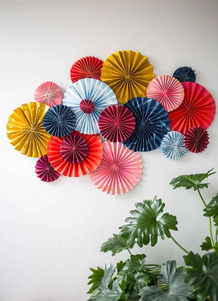 Hanging Paper Fan Decor