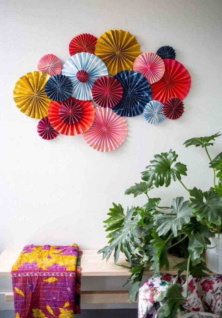 Hanging Paper Fan Decor